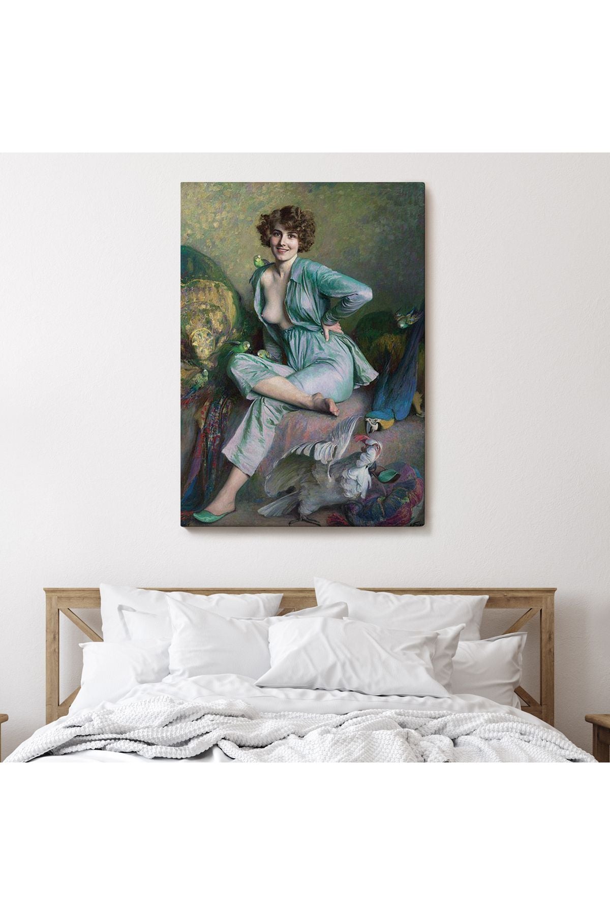 Emile Friant'in Tanıdık Kuşlar İsimli Eseri Duvar Tablosu Familiar Birds-6160