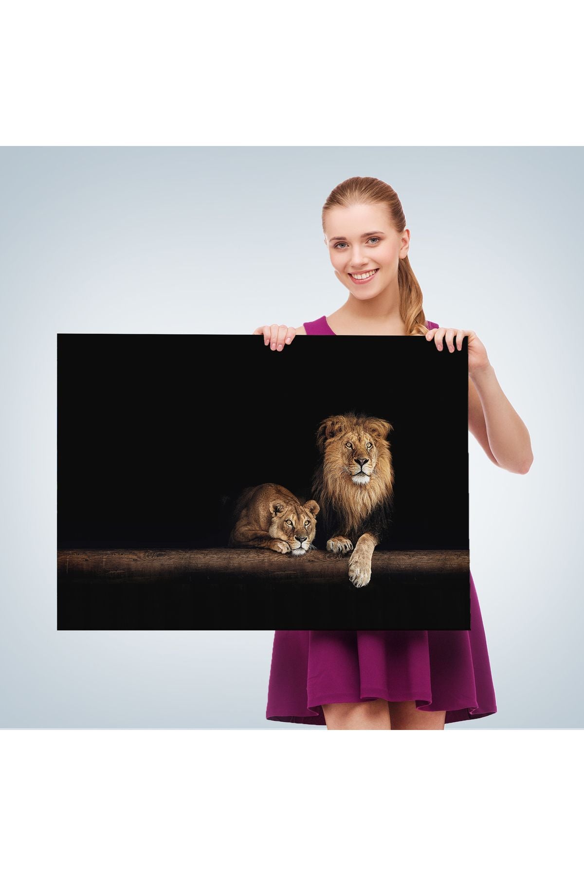 Aslanlar Dekoratif Kanvas Tablo 1151