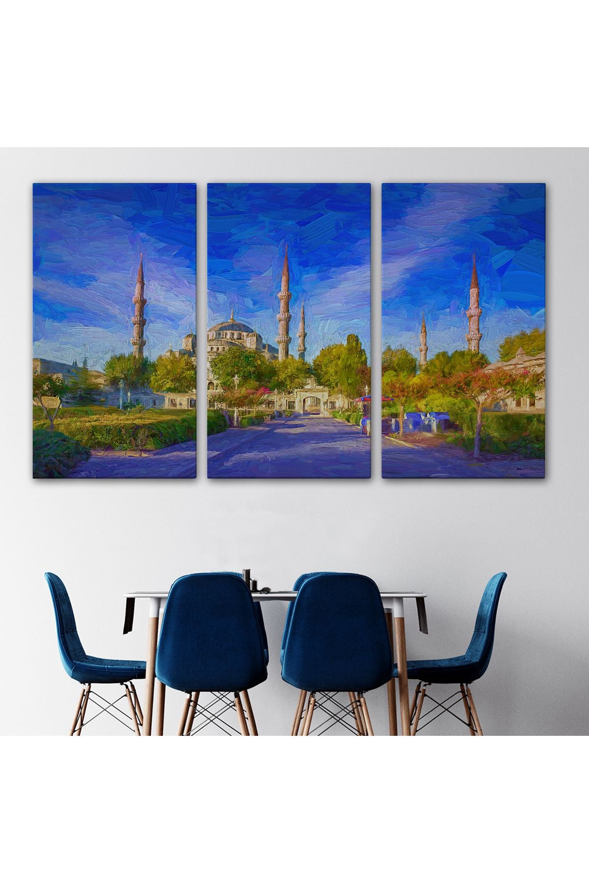 Sultan Ahmet Camii Yağlıboya Görünüm Kanvas Tablo-3694