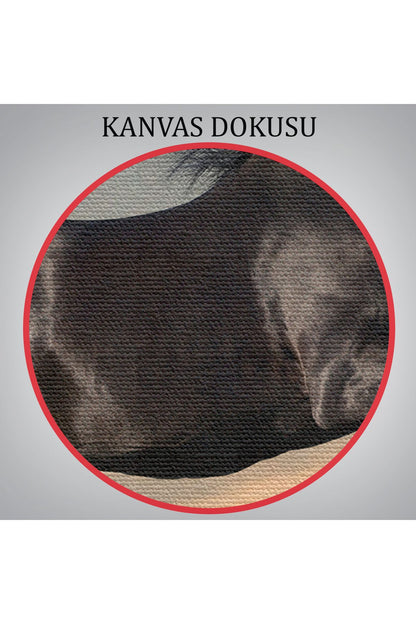 Şaha Kalkmış Siyah At Tablosu-6613