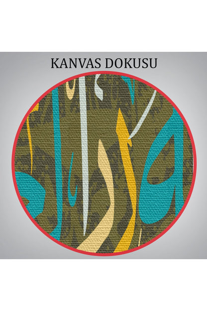 Tüm Evrenin Yaratıcısı Allah'a Şükürler Olsun, Yazılı Dekoratif Kanvas Tablo-3296