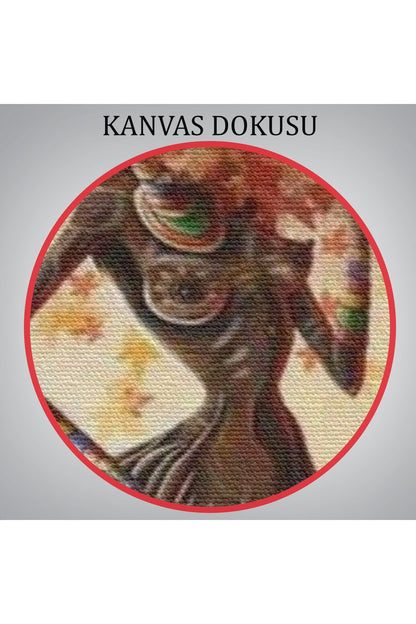 Dekoratif Duvar Tablosu-Afrikalı Ağaç Kadın ve Yaprak Saçları Kanvas Tablo 6313