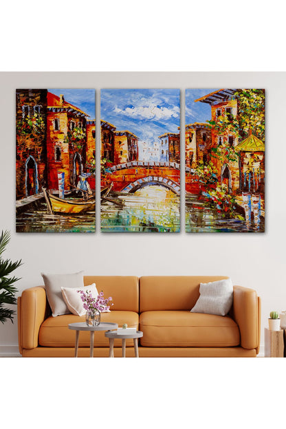 Venedik İtalya Yağlı Boya Görünümlü Tablo-1201