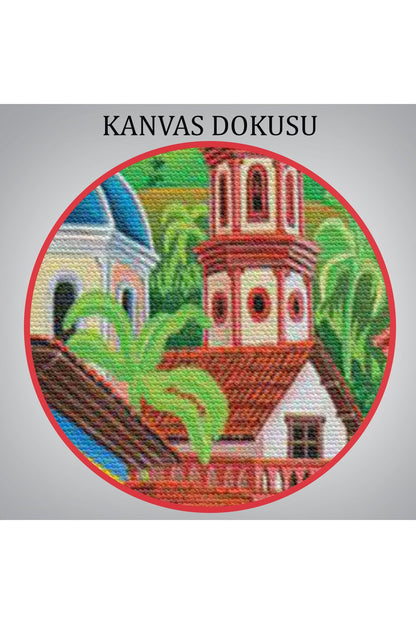 Ortacağ Meksika Köyü Duvar Tablosu-6344