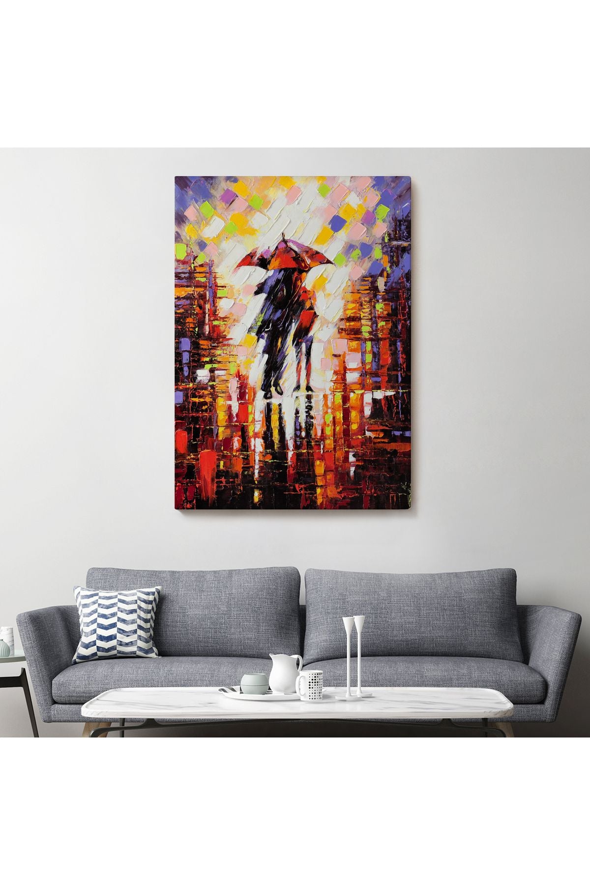 Yağmurda Yürüyen Sevgililer Tablo-5972