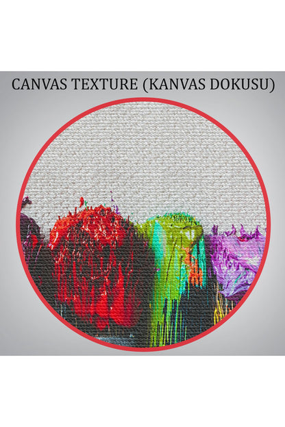 Sanatsal Tuval Üzerinde Renkli Yağlı Boya Sanatçı Fırçaları Tablo-1199