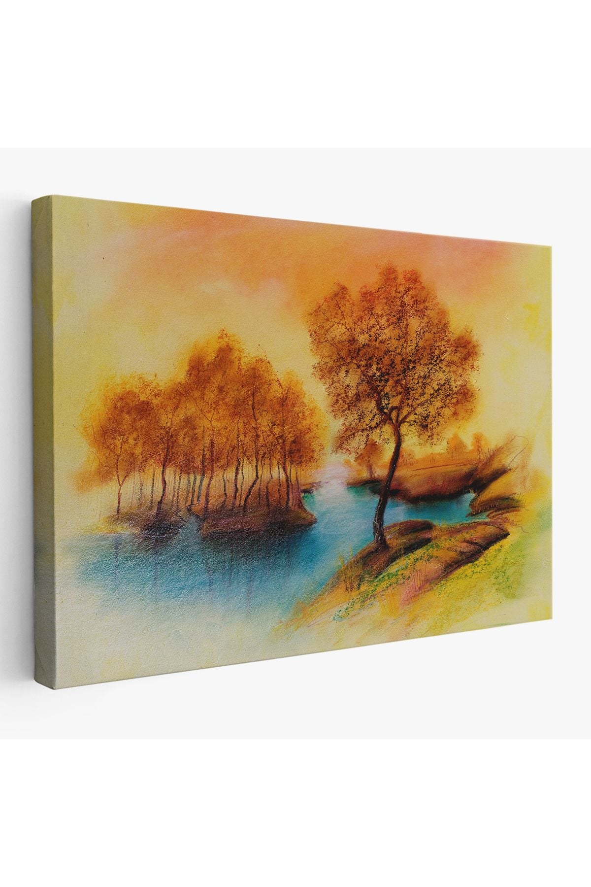 Yaz Mevsimi Manzaralı Kanvas Duvar Tablosu-1181