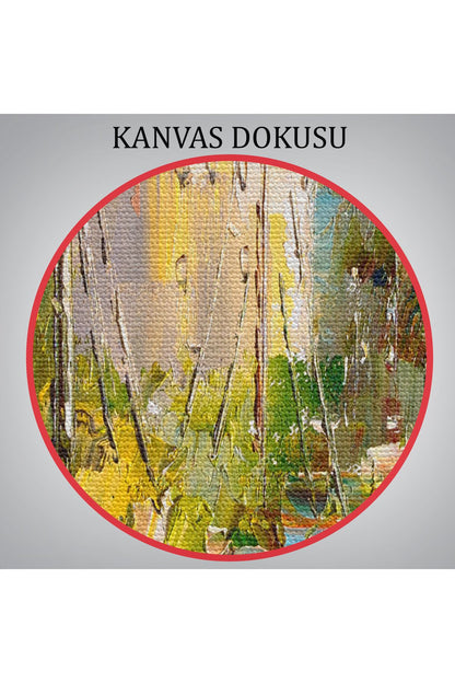 Liman Manzarası Yağlıboya Görünüm Dekoratif Kanvas Duvar Tablosu -5981