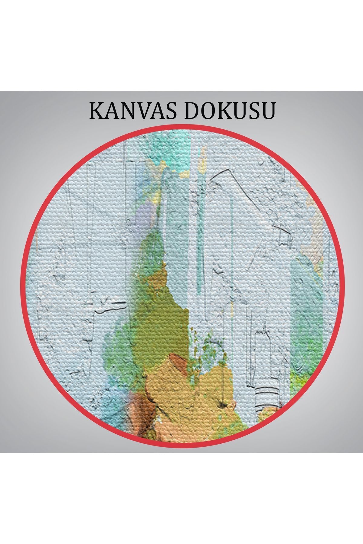 Modern Soyut Tarz Çiçekler Yağlıboya Görünüm Dekoratif Kanvas Duvar Tablosu-3709