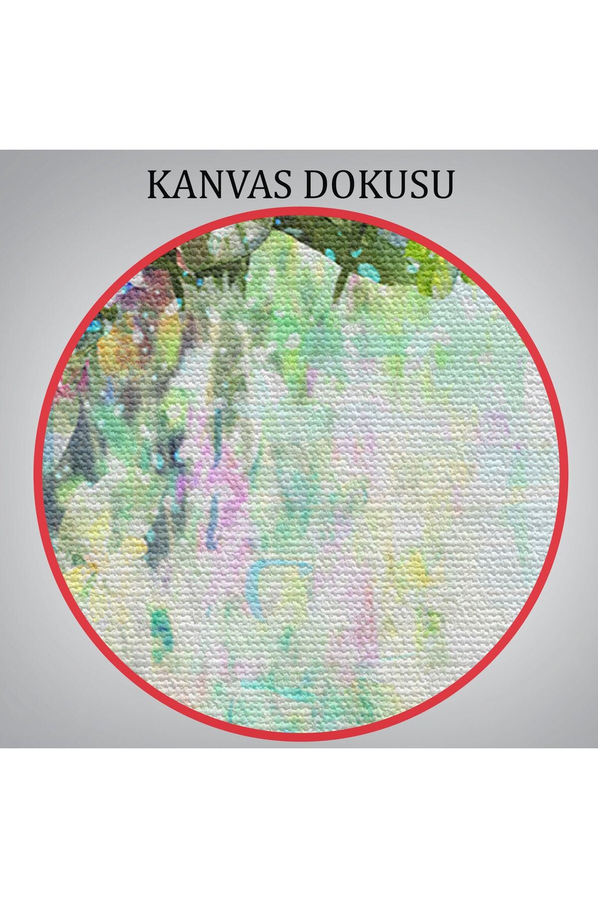 Soyut Çiçekler Suluboya Görünüm Dekoratif Kanvas Duvar Tablosu-5832