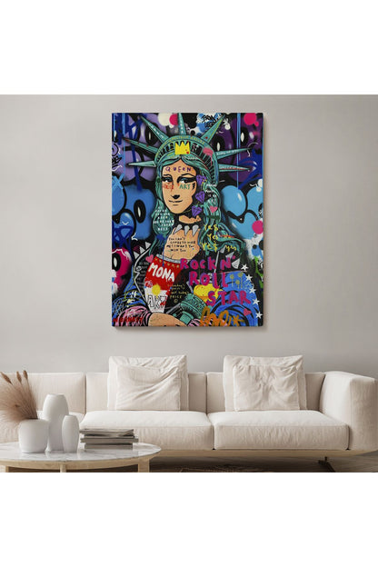 Mona Lisa Grafitti Pop Art Duvar Tablosu -6216