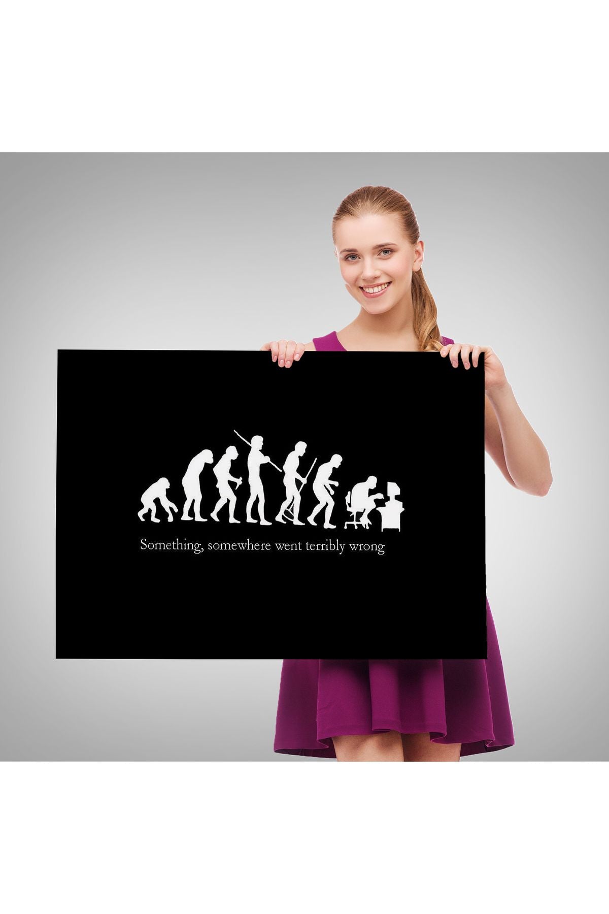 Bir Yerde Bir Şey Çok Yanlış Gitti Kanvas Duvar Tablosu-5410