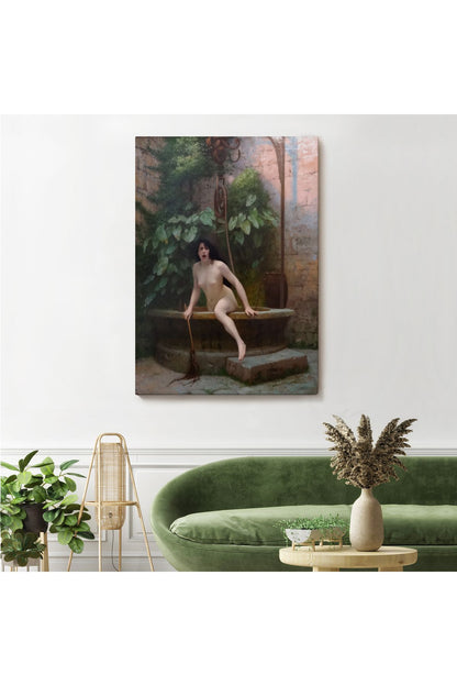 Jean-Léon Gérôme, Kuyusundan Çıkan Gerçek (La Vérité sortant du puits) Kanvas Tablo-5277