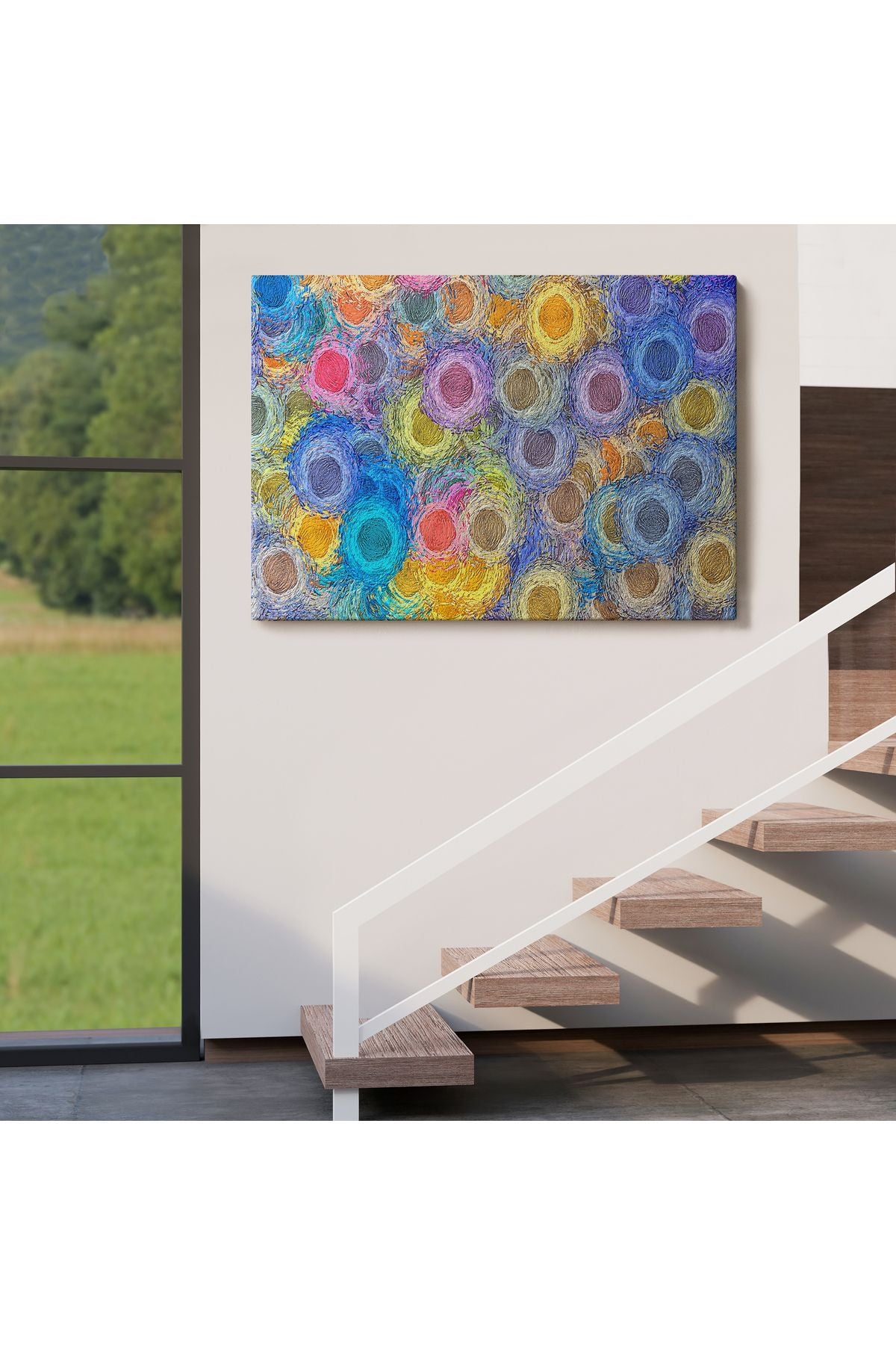 Soyut Modern Sanat Dekoratif Kanvas Duvar Tablosu-3595