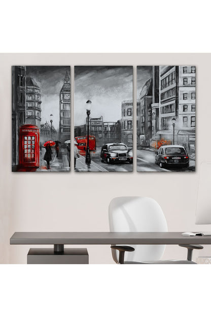 Ingiltere Londra Yağlıboya Görünüm Dekoratif Tablo-3543