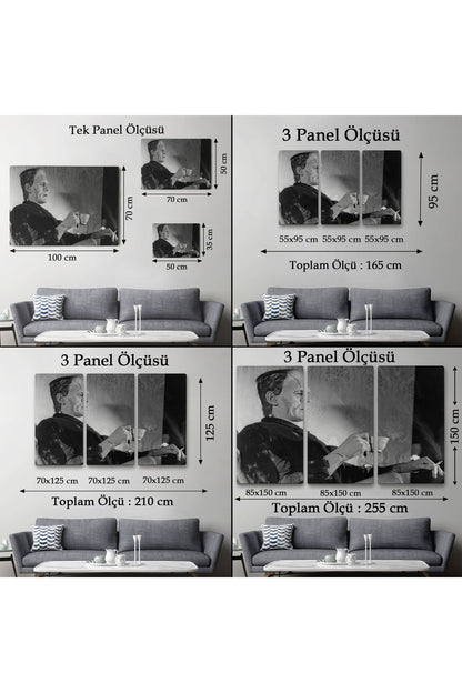 arg001 seri Frankenstein Remastered Tea and Cigarettes Korku Filmi Tablo, Boris Karloff Tablo-5369