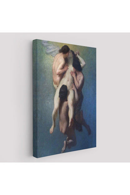 Nicolas Francois Octave Tassaert, La Femme Damnée (1859) Klasik Kanvas Tablo-5302