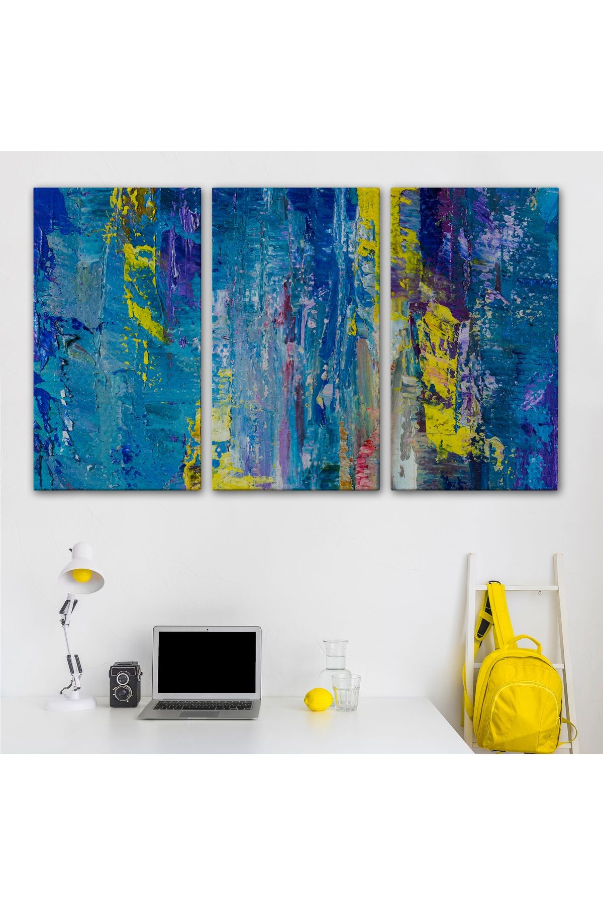 Soyut Yağlıboya Görünüm Dekoratif Kanvas Duvar Tablosu-3717