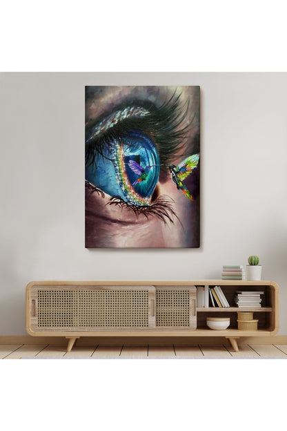 Gözdeki Kuş Sürreal Duvar Tablosu-6351