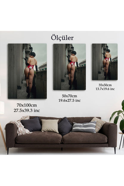 Kadın Duvar Sanatı Erotik Şehvetli Duvar Sanatı Kanvas Tablo-5268