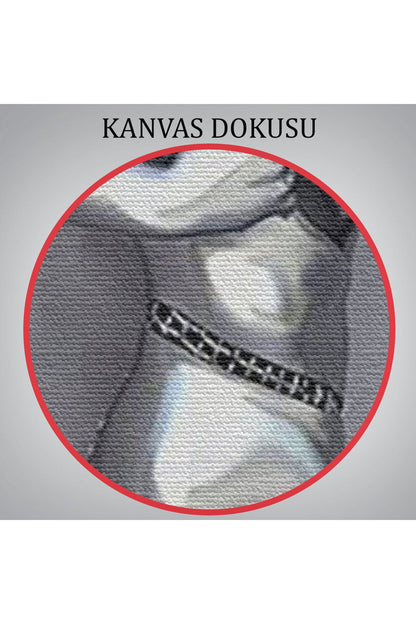 Metalik Efektli Modern Kanvas Tablo, Romantik Beden, 3D Efektli Aşk Sanatı-5364