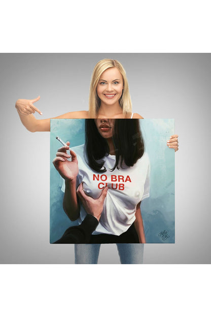 NW Özel No Bra Club,  Sütyensizler Külübü Kanvas Tablo-5102