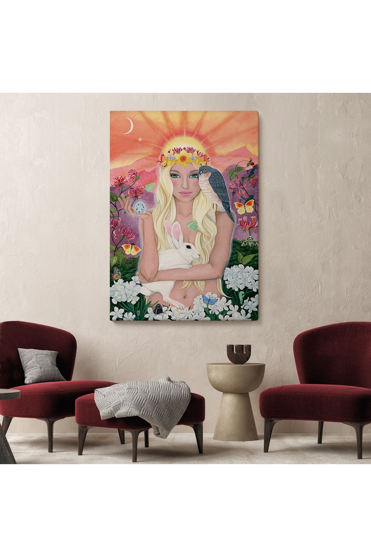 Güneş Saçan Güzel Kadın Tablosu-6403