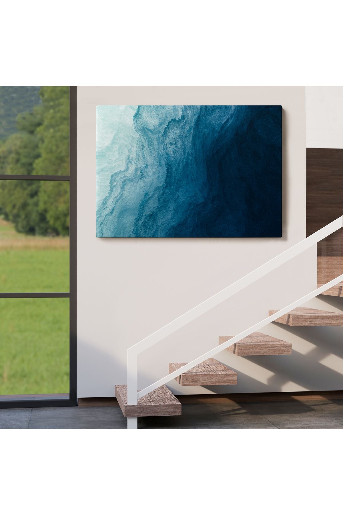 Okyanus Katmanları Soyut Modern Görüntüsü Kanvas Tablo-5043