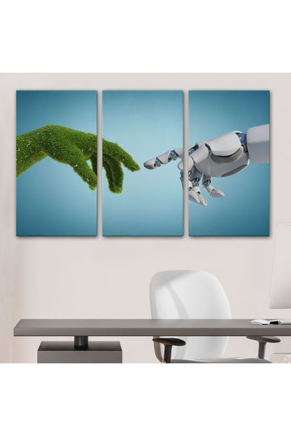 Doğa Ve Teknoloji Soyut Dekoratif Kanvas Duvar Tablosu-3588