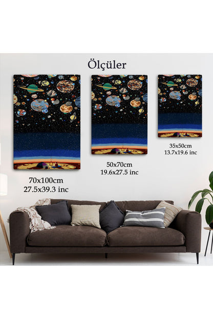 Galaxiyi İzleyen Kampçı Duvar Tablosu-6352