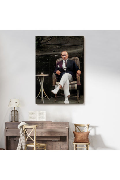 Mustafa Kemal Atatürk'ün Sandalyede Oturan Tablosu -6379