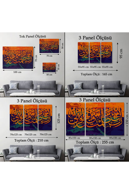 Rabbim, Ben Nefsime Zulmettim, Beni Bağışla (Kasas Suresi 16.Ayet) Kanvas Tablo-3323