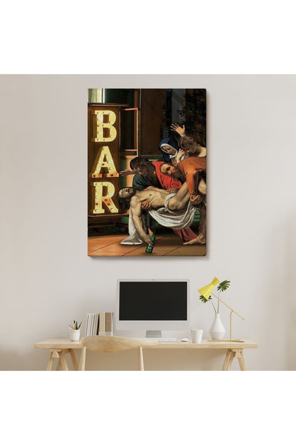 İsa'nın Defni Parodi Hrıstiyan Hediyesi Dekoratif Duvar Tablosu-6256