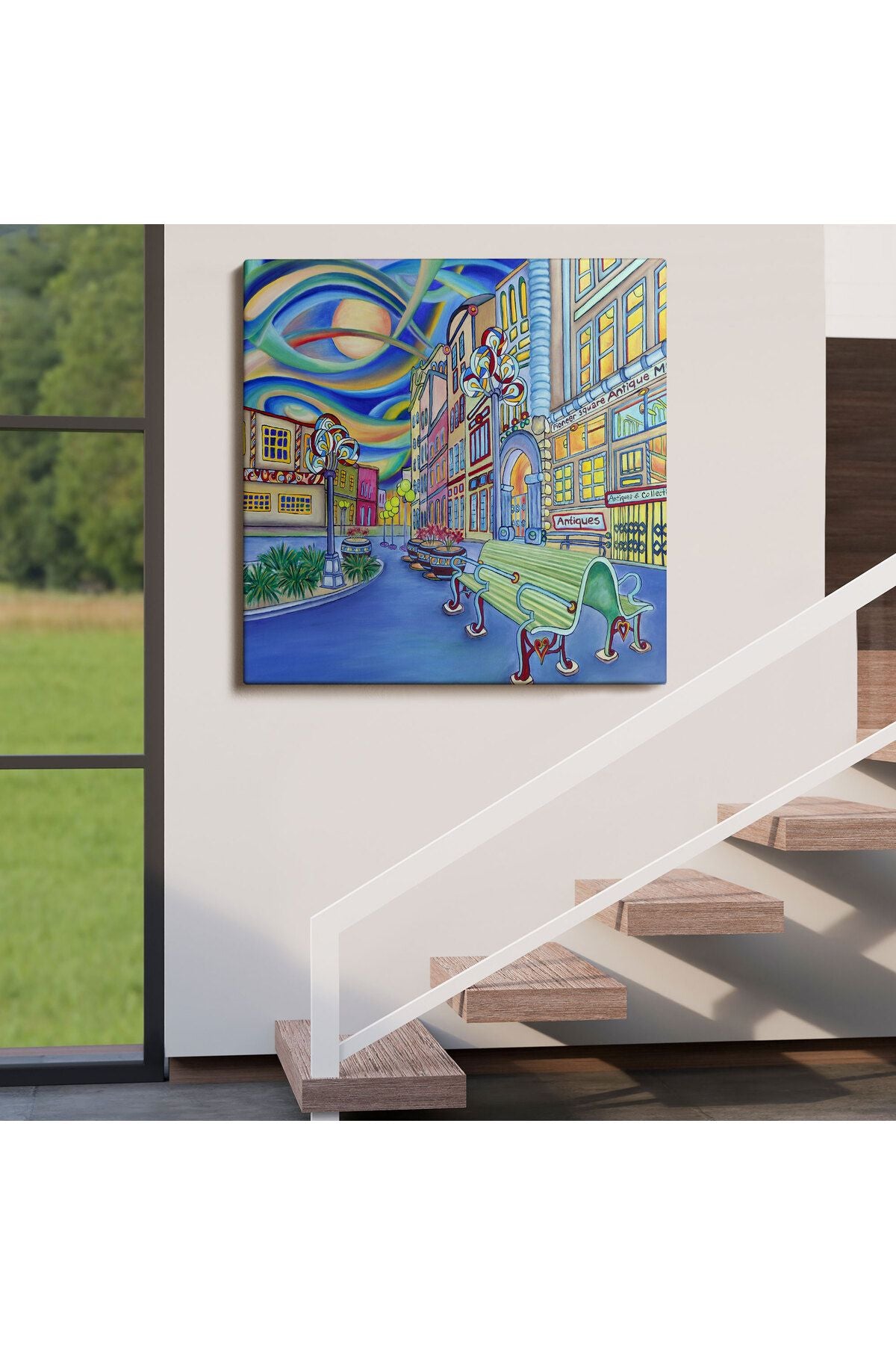 Seattle Şehir Merkezi Öncü Meydanı Kanvas Tablo-5899