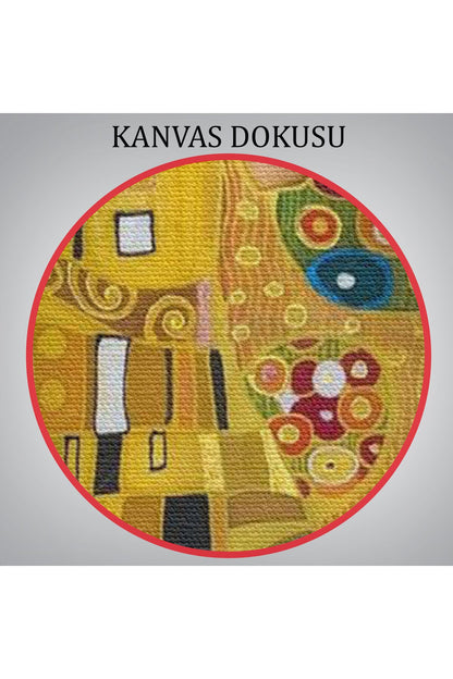 Gustav Klimt'in The Kiss İsimli Eseri Kanvas Tablo-5128