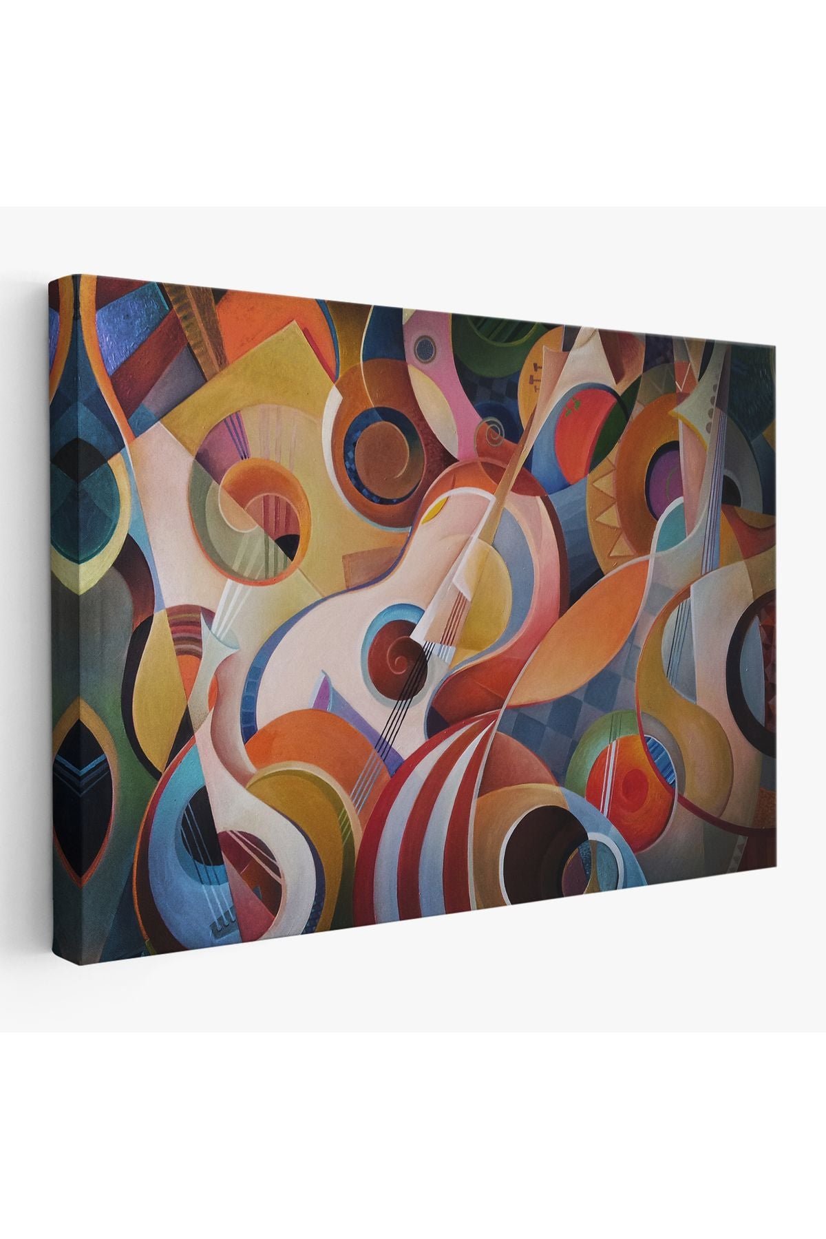 arg001 seri Müzik Temalı Soyut Yağlıboya Görünüm Dekoratif Kanvas Tablo-3705