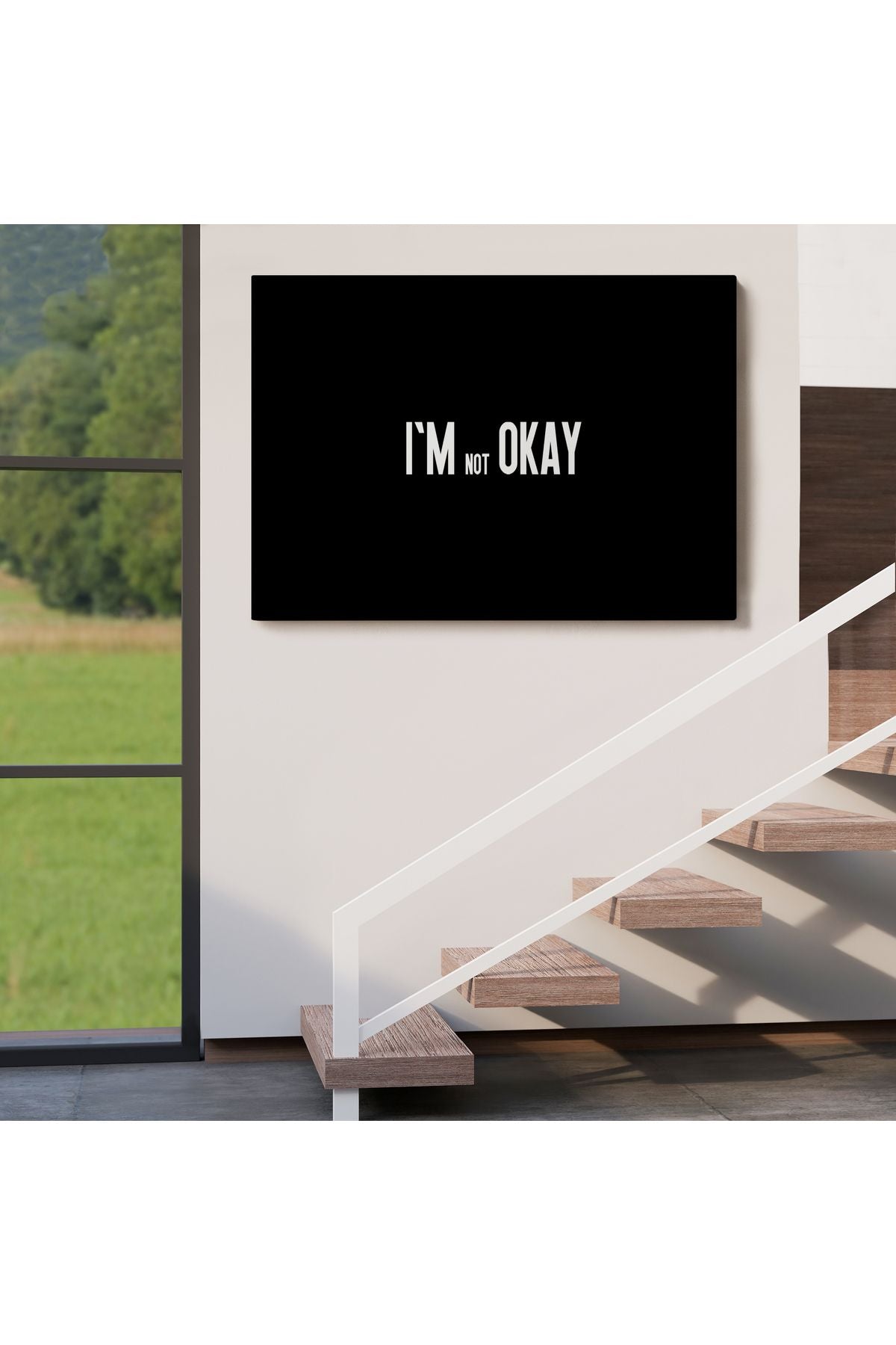 Ben İyi Değilim Kanvas Tablo, Aykırı Duvar Sanatı, Tablo-5371