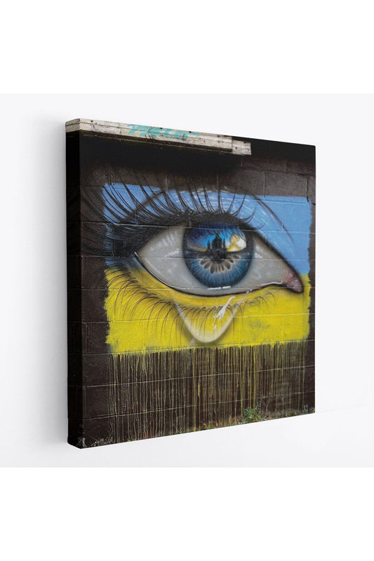 Ukrayna ve Rusya Savaşını Simgeleyen Kanvas Tablo, Ukrayna'nın Gözyaşları Kanvas Tablo-5323