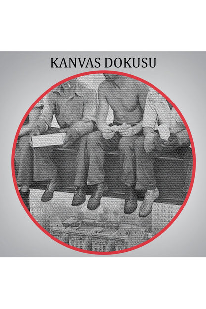 Bir Gökdelenin Tepesinde Öğle Yemeği New York Kanvas Tablo-5408