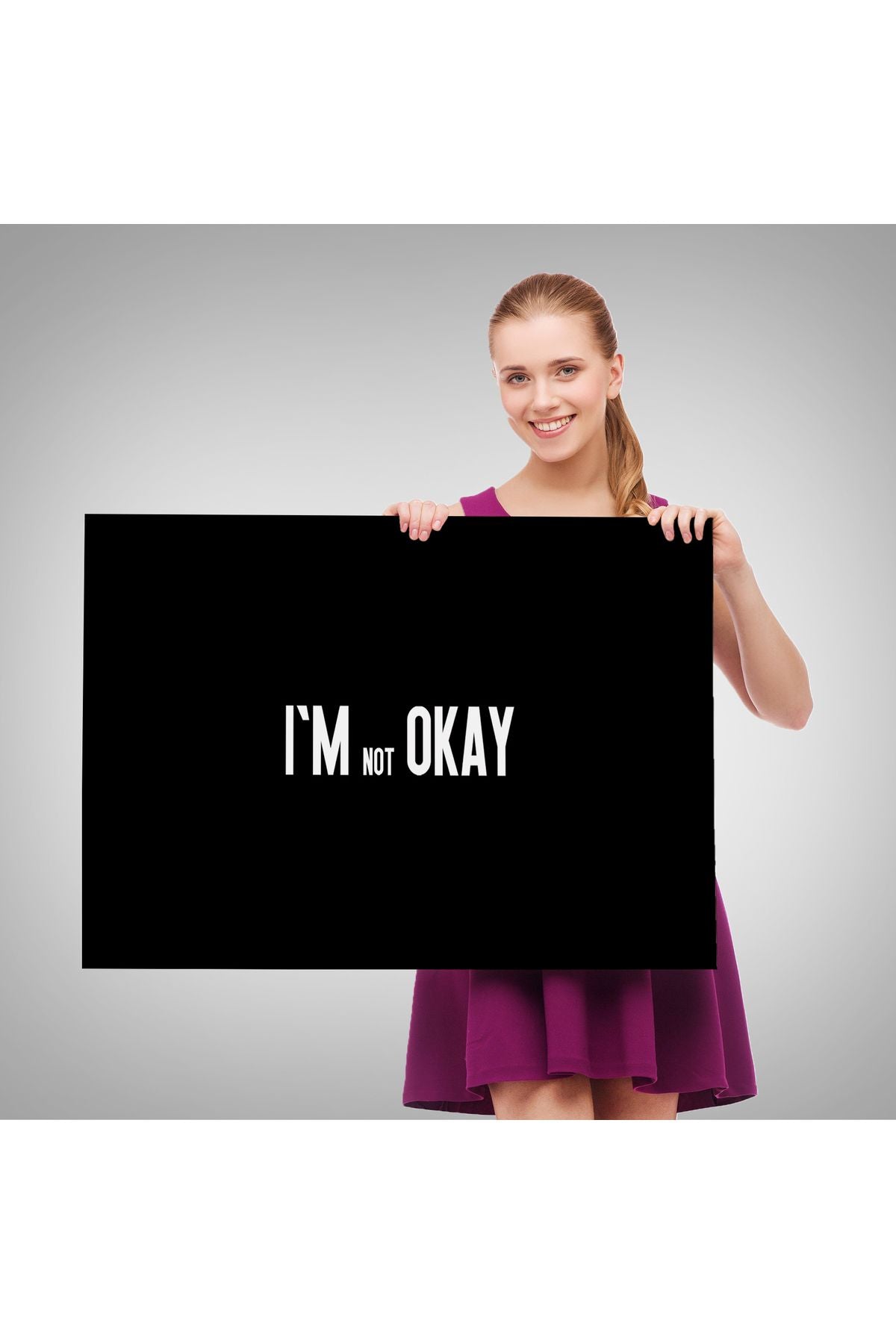 Ben İyi Değilim Kanvas Tablo, Aykırı Duvar Sanatı, Tablo-5371