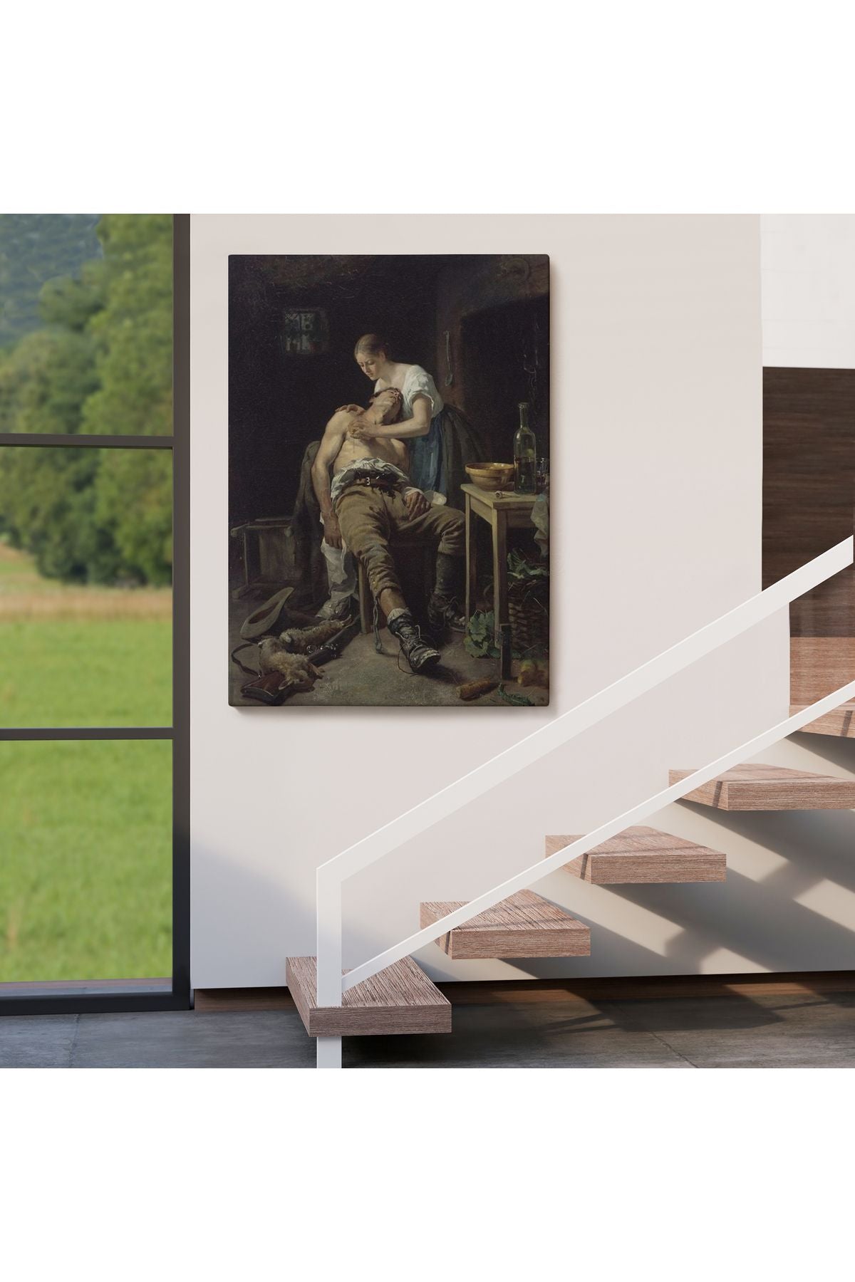 Yaralı Kaçak Avcı (1881) Duvar Tablosu-6059
