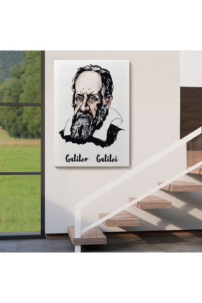 Galileo Galilei Dekoratif Kanvas Tablo-5915