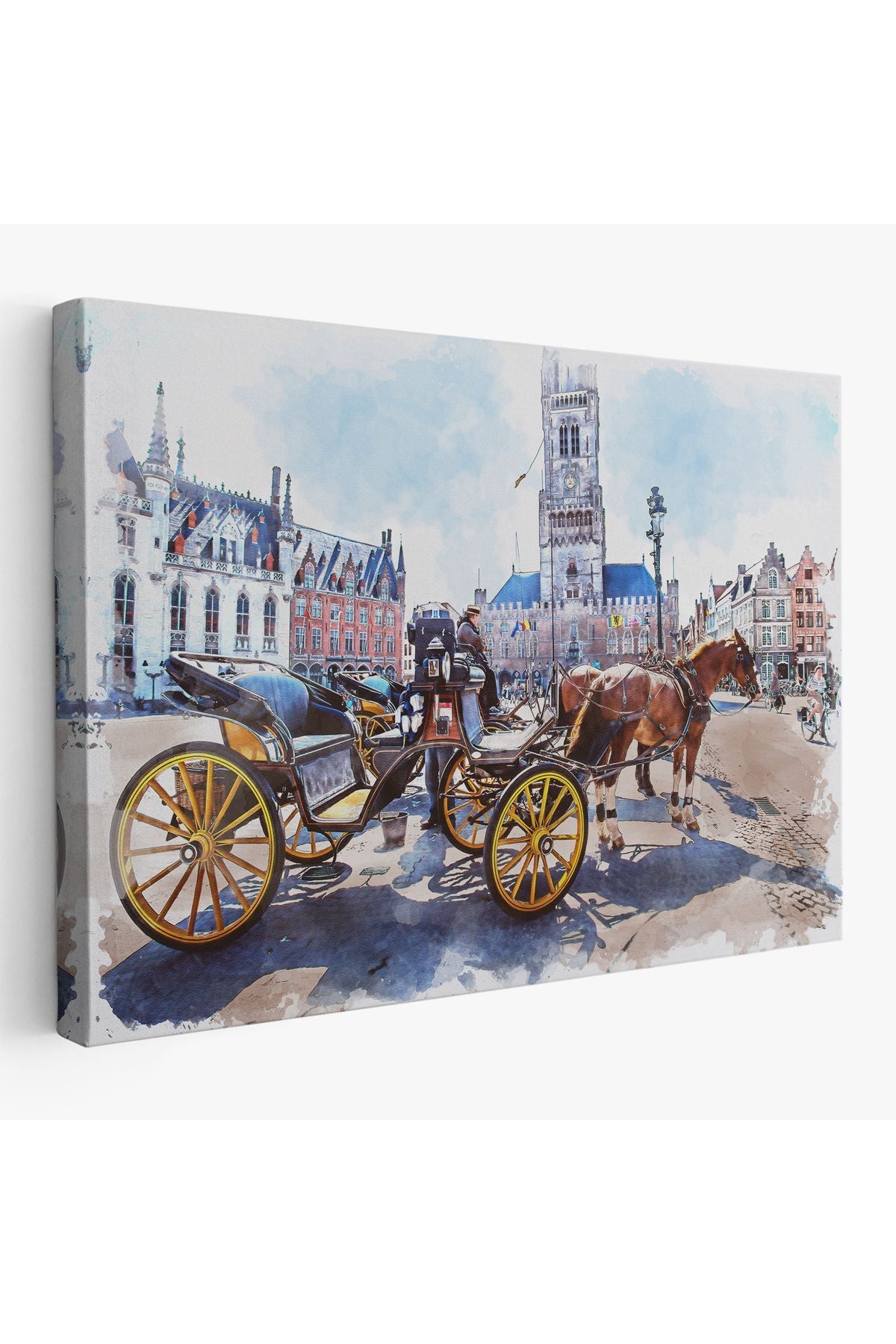 Kanvas, Duvar Tablosu, Dekoratif, Belçika Brugge Tarihi Kasaba 3512 EGKNV