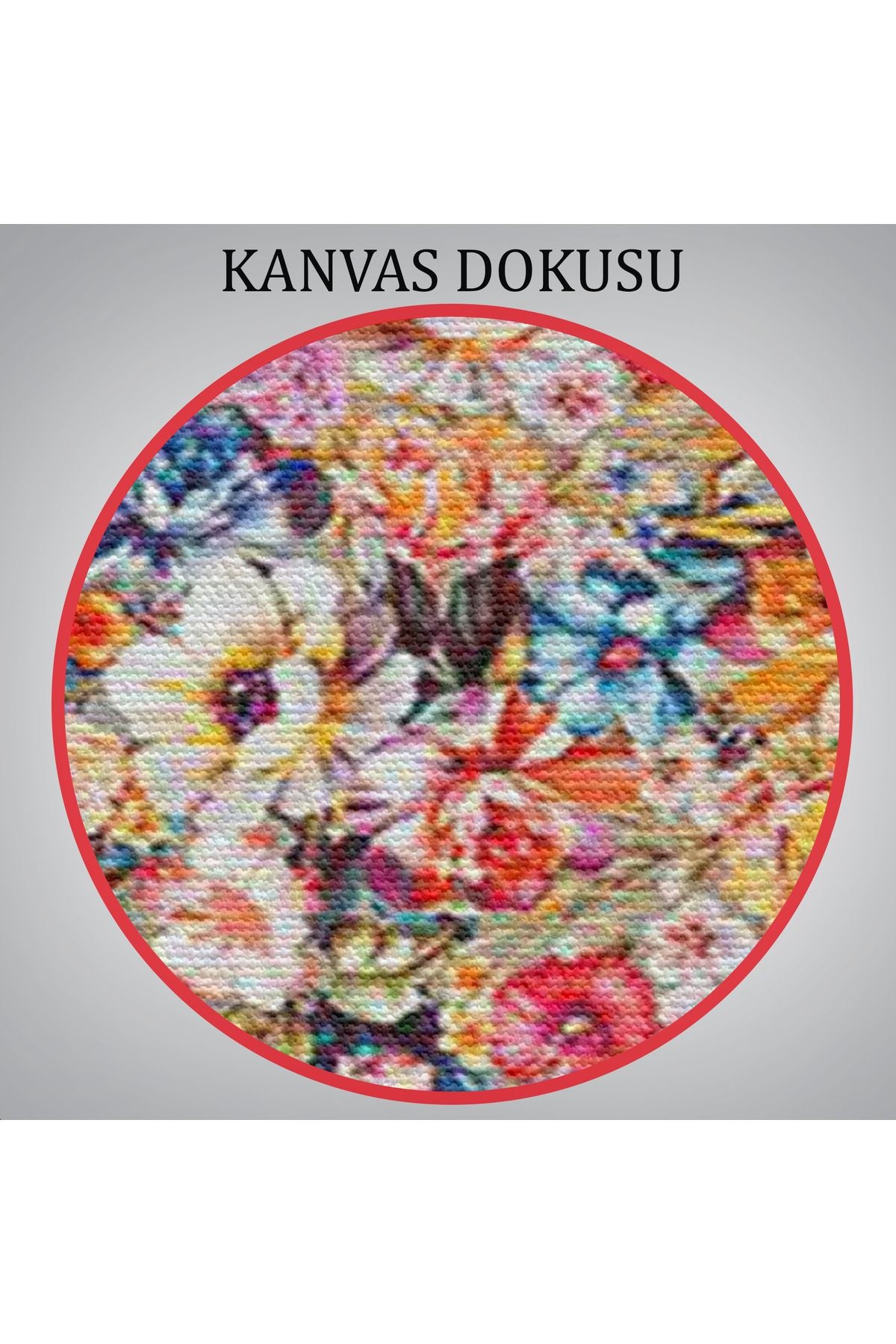 Renkli Çiçekler Duvar Tablosu-6085