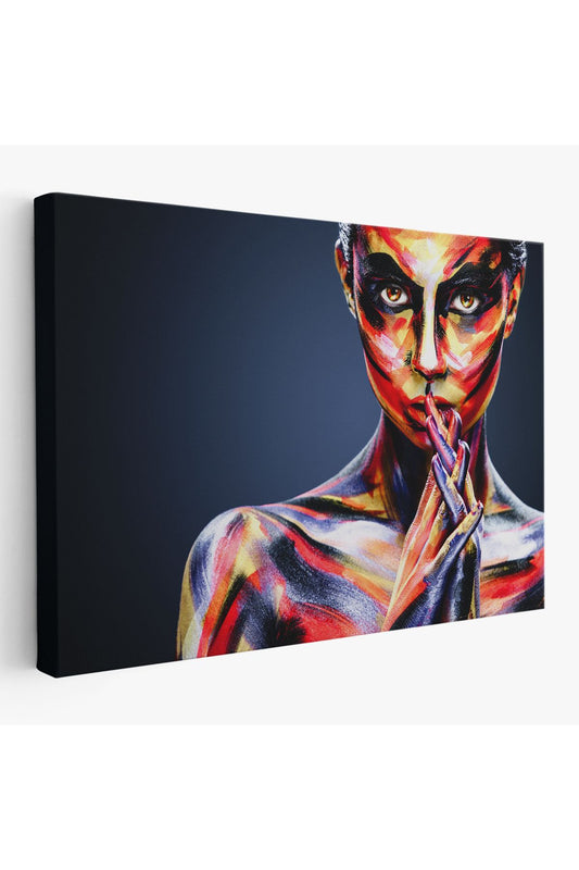 Güzel Kız Portresi Yağlıboya Görünüm Dekoratif Kanvas Duvar Tablosu-3511