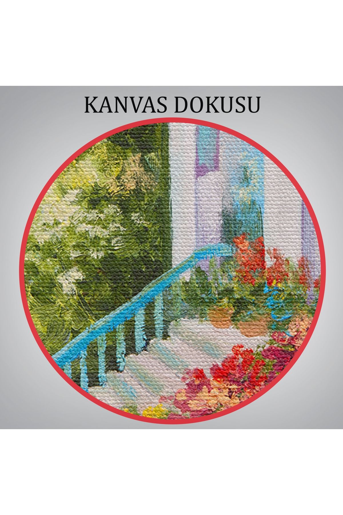 Deniz Teras Manzaralı Dekoratif Kanvas Duvar Tablosu-3443