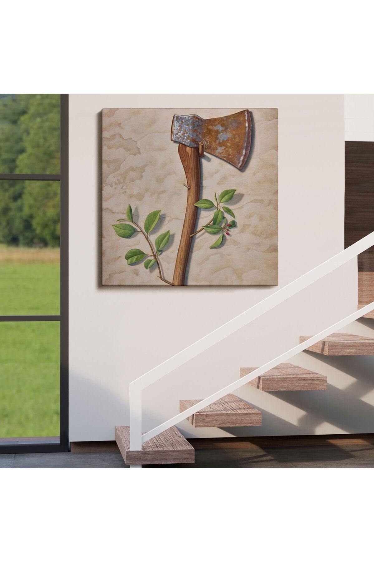 Çiçek Açan Batla Gerçeküstü Sanat Kanvas Tablo-5860