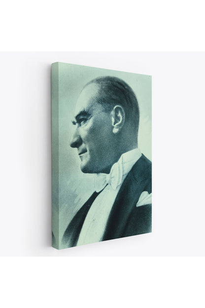 Atatürk Portre Tablosu Mustafa Kemal Atatürk Dikdörtgen Dekoratif Kanvas Tablo-DI-86
