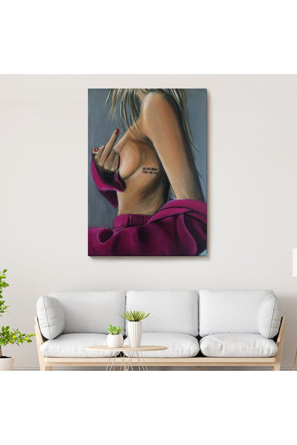 Do No Harm Take on Shit Yazan Sexi Kadın Duvar Tablosu-6074
