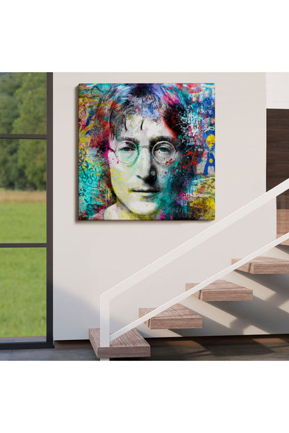 modagos067 John Lennon Sokak Sanatı Kanvas Tablo Street Art-5890
